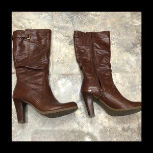 WOMEN'S GALLIRA TALL BROWN LEATHER BOOT